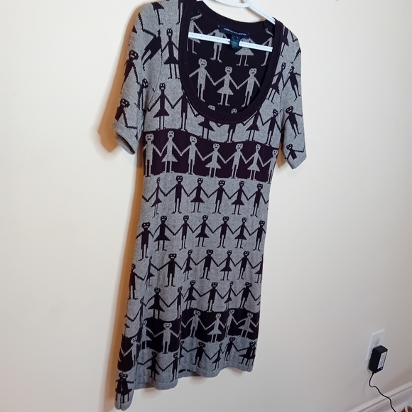 Womens French Connection  Above Knee People Warm Winter Dress‎ Angora Fur Office - Picture 3 of 8